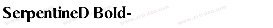 SerpentineD Bold字体转换